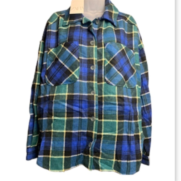 Zara Jacket Top Flannel Sz XS Cabincore Normcore Shacket - Picture 3 of 10